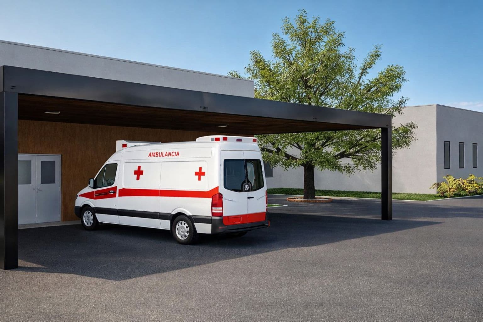 Entrada de ambulância do projeto UPA 24h