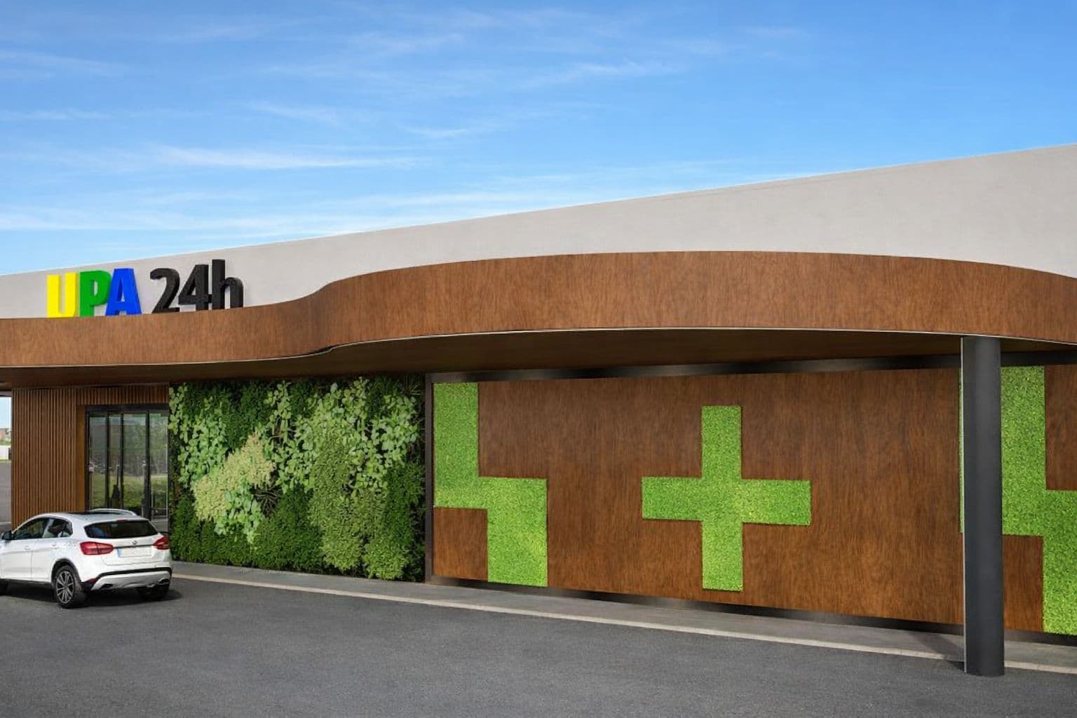 Entrada de carro do projeto UPA 24h